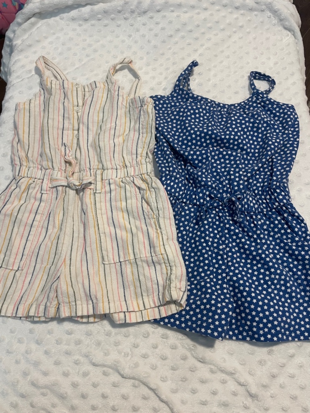 Girls' Blue Star Print Romper - Brand Not Specified